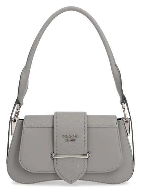 prada grey purse|gray prada handbags.